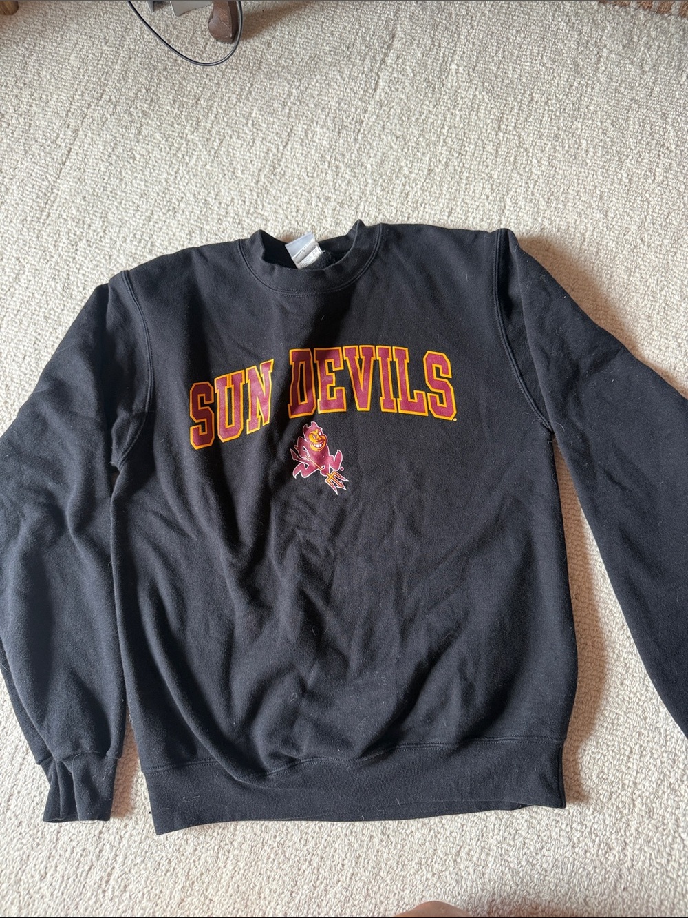 Champion Sun Devils Black Crewneck Sweatshirt
